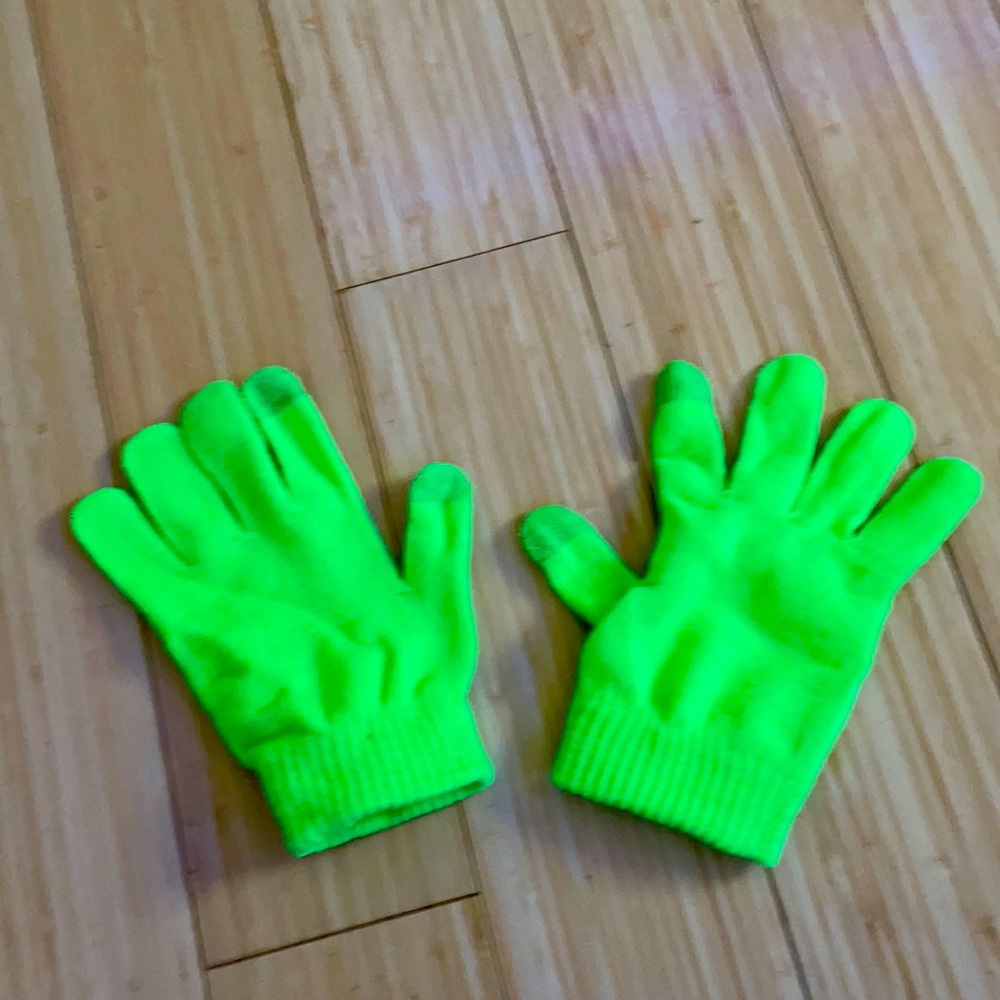 Neon gloves